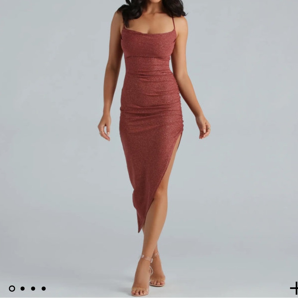 Glitter bodycon midi dress